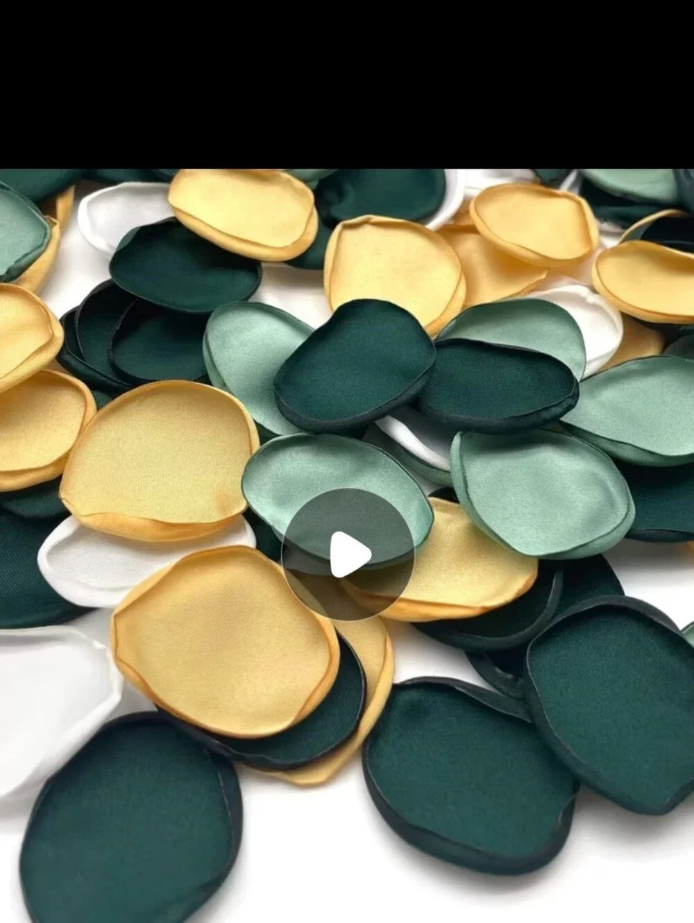 NEW 200 PIECES SILK Rose Petals for Wedding Bridal Shower Decoration Green -Gold